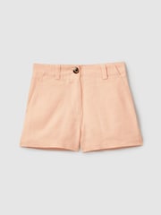 Reiss Apricot Dani 13-14 yrs Linen Loose Fit Shorts - Image 1 of 4
