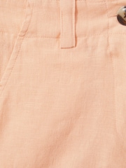 Reiss Apricot Dani 13-14 yrs Linen Loose Fit Shorts - Image 4 of 4