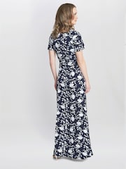 Gina Bacconi Blue Faye Jersey Maxi Dress - Image 2 of 5