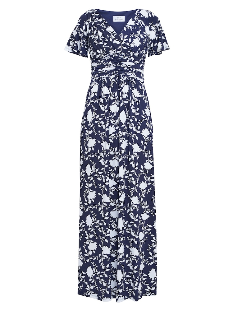 Gina Bacconi Blue Faye Jersey Maxi Dress - Image 5 of 5