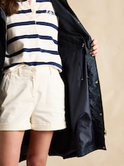 Joules Holkham Navy Blue Waterproof Packable Raincoat With Hood - Image 6 of 10