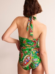 Boden Green Levanzo Ruched Halter Swimsuit - Image 2 of 6
