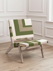Voyage Maison Green Ballari Geometric Boho Chair - Image 1 of 4