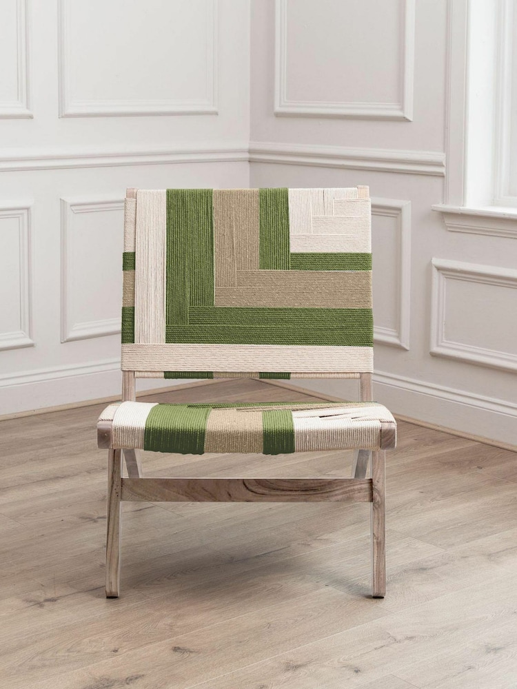 Voyage Maison Green Ballari Geometric Boho Chair - Image 2 of 4