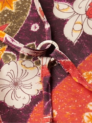 Superdry Red 100% Cotton Printed Midi Slip Cami Dress - Image 5 of 6