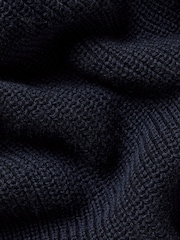 Charles Tyrwhitt Blue Combed 100% Cotton Rib Crew Neck Jumper - Image 5 of 5