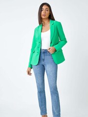 Roman Green Button Detail Stretch Blazer - Image 2 of 5