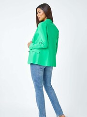 Roman Green Button Detail Stretch Blazer - Image 3 of 5