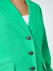 Roman Green Button Detail Stretch Blazer - Image 5 of 5