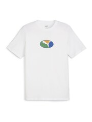 Puma White Mens GRAPHICS Execution 100% Cotton T-Shirt - Image 1 of 2