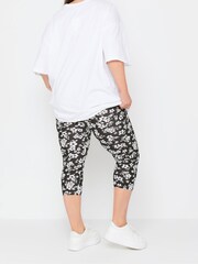 Yours Curve Black Cropped Leggings 2 Pack - Image 5 of 5