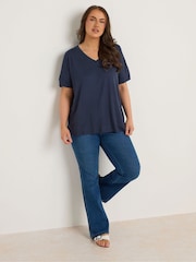 Evans Blue Short Sleeve Modal Rich T-Shirt - Image 4 of 5