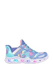 Skechers Kids Galaxy Lights TieDye Takeoff Slip In Trainers - Image 3 of 3