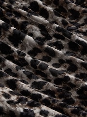 Leopard Animal Print Long Sleeve Velvet Maxi Dress - Image 7 of 7