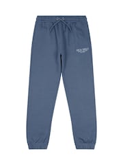 Jack Wills Blue Boys 100% Cotton Graphic Haydor Joggers - Image 1 of 3