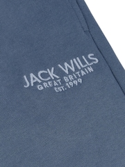 Jack Wills Blue Boys 100% Cotton Graphic Haydor Joggers - Image 3 of 3