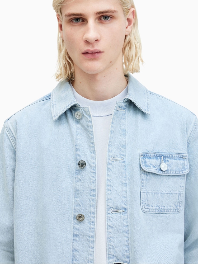 AllSaints Blue Eavis Jacket - Image 2 of 7