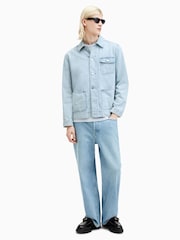 AllSaints Blue Eavis Jacket - Image 3 of 7