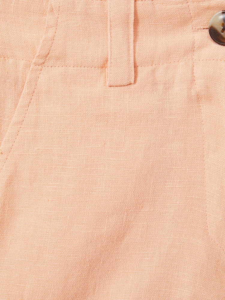 Reiss Apricot Dani 4-9 yrs Linen Loose Fit Shorts - Image 4 of 4