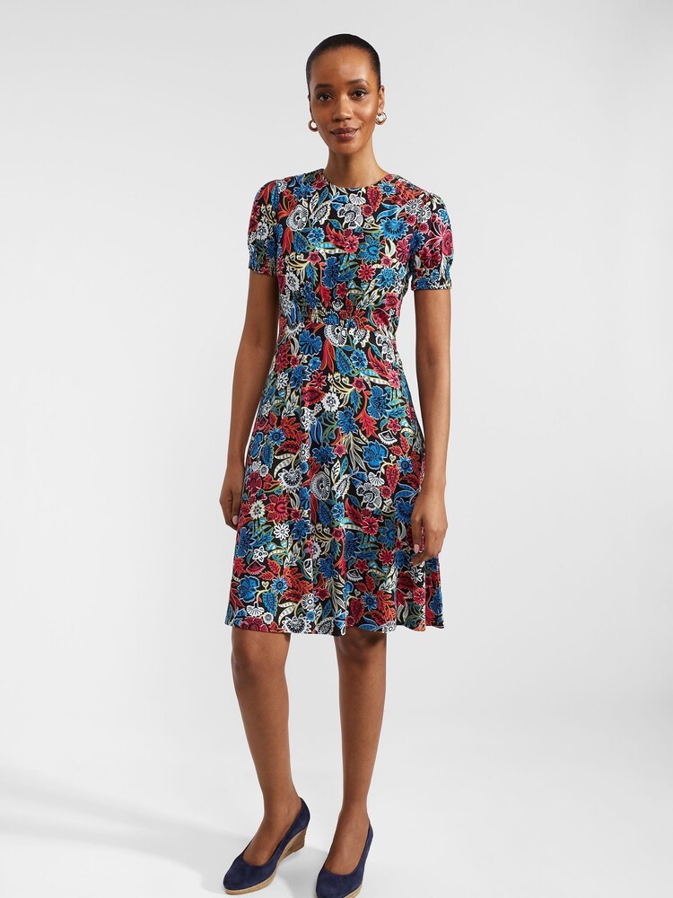 Hobbs Multi Floral Print Petite Rima Dress - Image 1 of 4 Hobbs Multi Floral Print Petite Rima Dress - Image 1 of 4