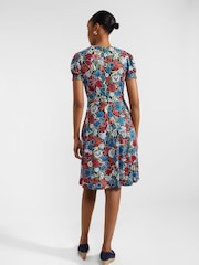 Hobbs Multi Floral Print Petite Rima Dress - Image 2 of 4