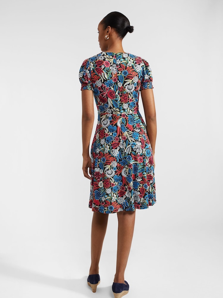 Hobbs Multi Floral Print Petite Rima Dress - Image 2 of 4 Hobbs Multi Floral Print Petite Rima Dress - Image 2 of 4