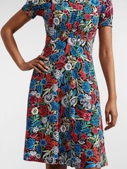 Hobbs Multi Floral Print Petite Rima Dress - Image 3 of 4