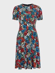 Hobbs Multi Floral Print Petite Rima Dress - Image 4 of 4