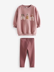 Brown Sweatshirt and Leggings Set (3mths-7yrs) - Image 5 of 7