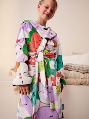 كريم/وردي/أخضر - متعدد الألوان - روب بتصميم مزين بطبعة Squishmallow مرخصة (5-16 سنة) (5-16 سنة) - صورة 2 من 7