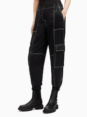 AllSaints Black Fran Trousers - Image 1 of 8