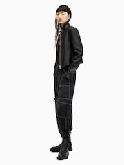 AllSaints Black Fran Trousers - Image 3 of 8