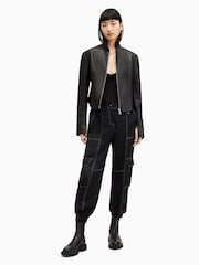 AllSaints Black Fran Trousers - Image 4 of 8