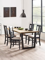 Julian Bowen Black Hilton Dining Table - Image 1 of 6