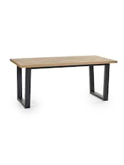 Julian Bowen Black Hilton Dining Table - Image 2 of 6
