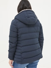 FatFace Lara Navy Puffer Coat - Image 2 of 6