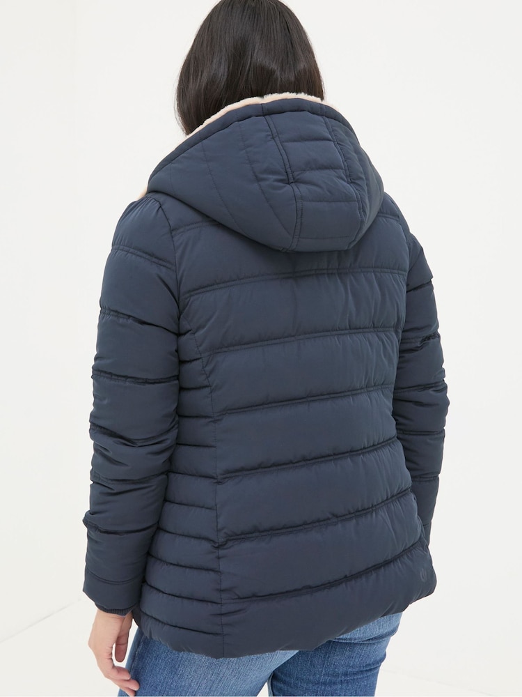 FatFace Lara Navy Puffer Coat - Image 2 of 6