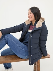 FatFace Lara Navy Puffer Coat - Image 3 of 6