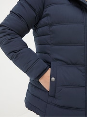 FatFace Lara Navy Puffer Coat - Image 4 of 6