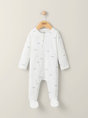 Mamas & Papas 100комбинезон из % хлопка с принтом кита и молнией - Image 1 of 3