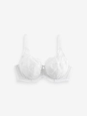 Noir/Blanc/Praline Nude - DD+ Lace Trim Non Pad Full Cup Underwired Bras 3 Pack - Image 9 de 11