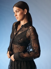 Black Lace Shirt - Image 1 of 6