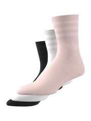 adidas Originals Black/White/Nude Collective Power Mid Cut Crew Length Socks 3 Pack - Image 8 of 9