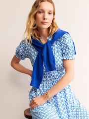 Boden Blue Rosanna Jersey Midi Tea Dress - Image 4 of 5