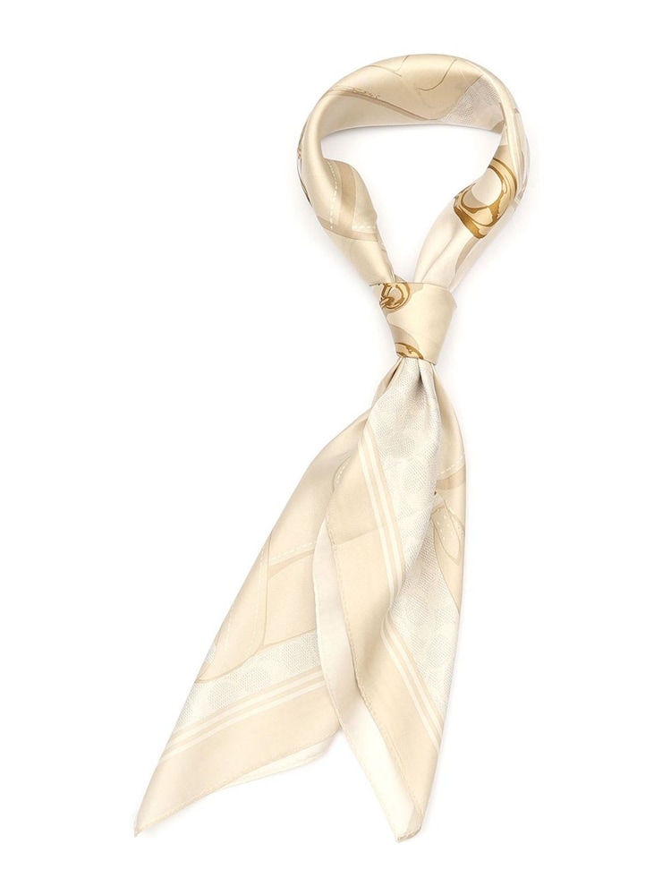 COACH Tabby Printed Silk Square White Scarve - Image 2 of 4