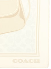 COACH Tabby Printed Silk Square White Scarve - Image 3 of 4