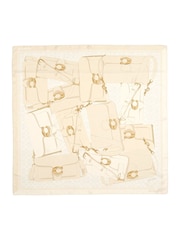 COACH Tabby Printed Silk Square White Scarve - Image 4 of 4