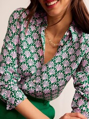 Boden Green Sienna Silk Shirt - Image 2 of 5