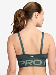 Nike Green Pro Indy Plunge Medium Support Padded Sports Bra - Image 5 of 6