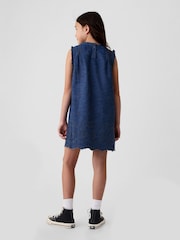 Gap Blue DÔEN Eyelet Denim Dress (Kids) - Image 2 of 4